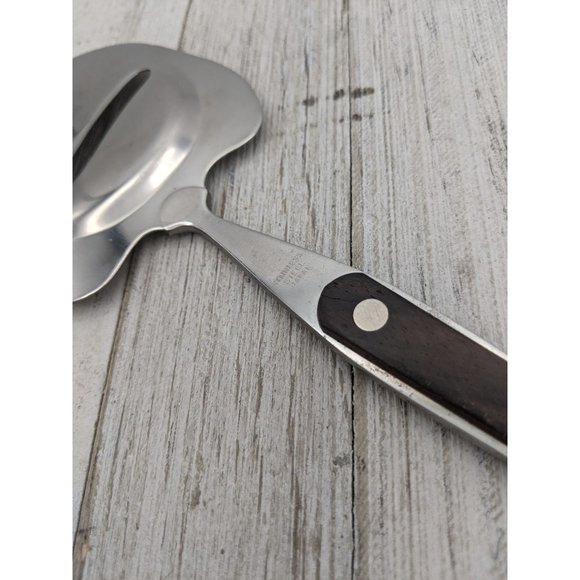 Vintage Stainless Steel Cheese Plane Slicer -Meat Knife - Planer Wood Handle #3 - Picture 5 of 7